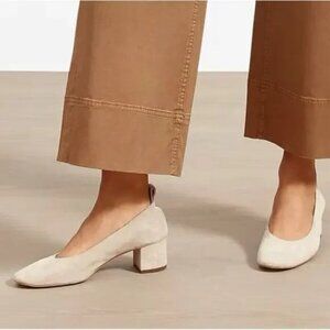 Everlane Cream Block Heel Shoes